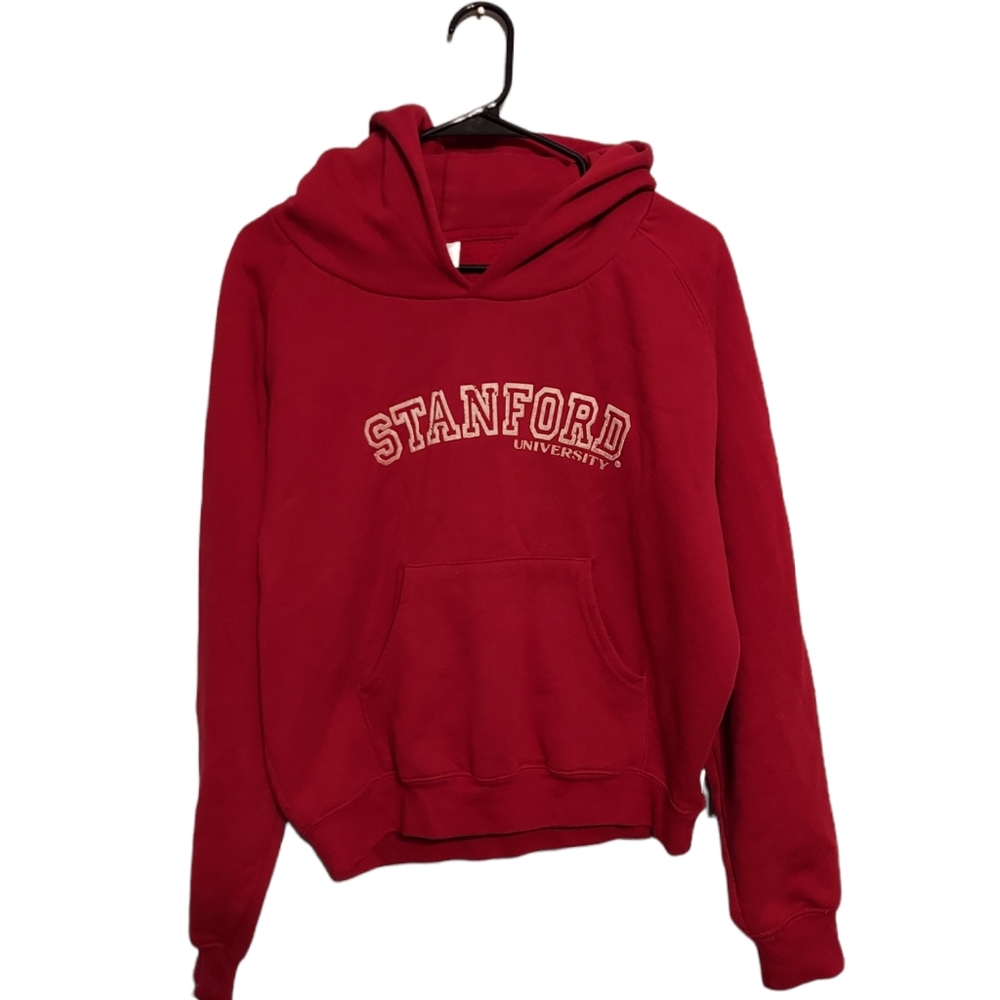 Vintage Y2K JanSport Stanford University Hoodie Size Small Red College Preppy